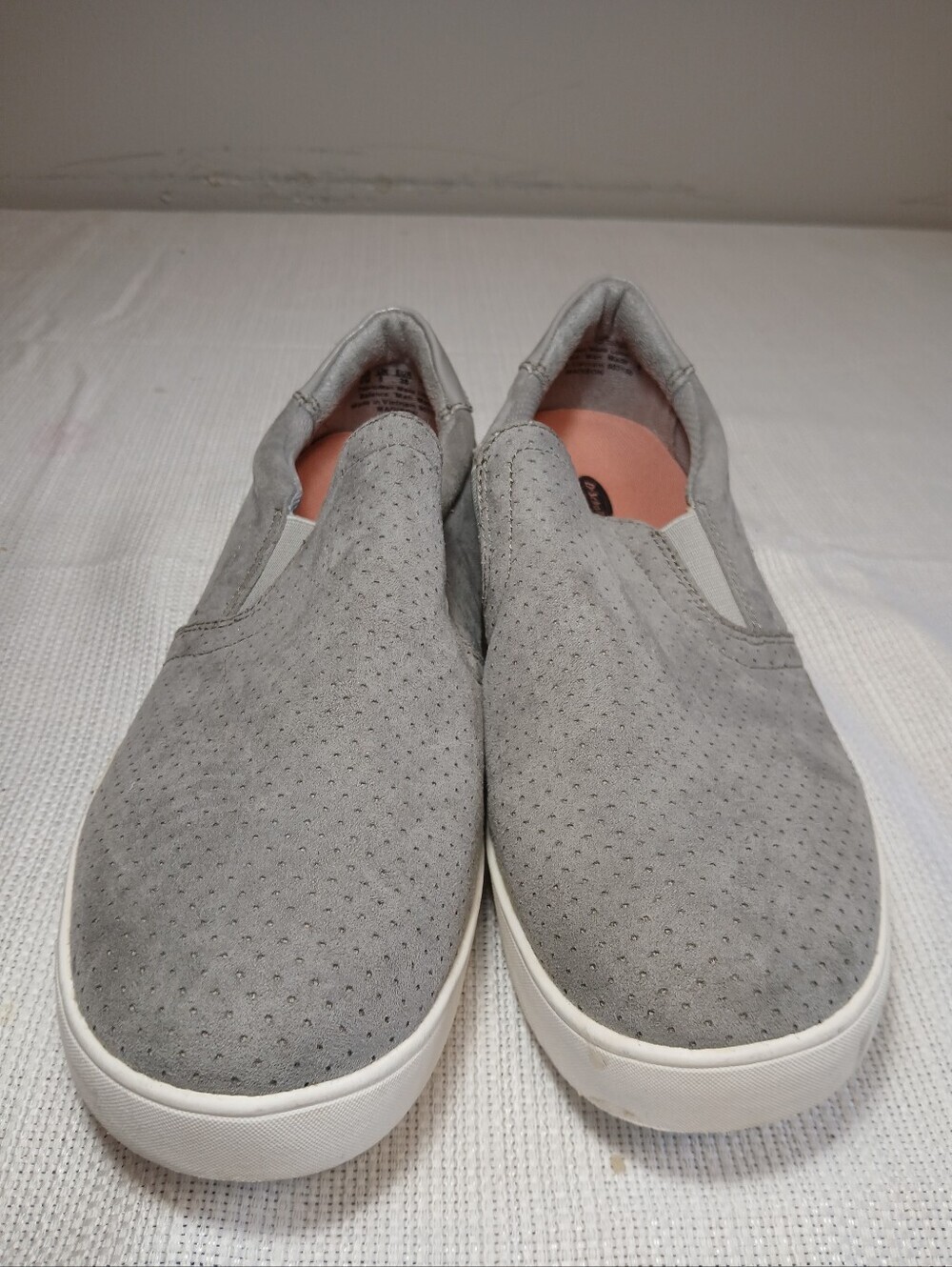 Casual Slip-On Suede Sneakers in Light Gray - Picture 4 of 5